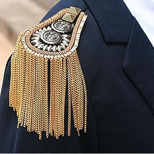 ★ラッフルドメダリオン Ruffuled Medallion ノルディックウェア Amazon.com: Blazer Shoulder Epaulets Tassel Chain Metal